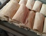 Foto langkah ke 5 dari resep Risol Pisang Keju Lumer.