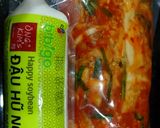 Hình bước làm 2 của món Canh kim chi nấu thịt bò