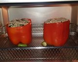 Foto del paso 6 de la receta: Pimientos rellenos vegetarianos en air fryer