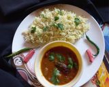 A picture of step 6 of Rajma and Jeera Rice.