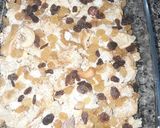 A picture of step 3 of Arabian bread pudding(known as Um Ali).
