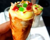 A picture of step 12 of Kesar Pista Custard In Homemade Ice cream Cones.