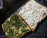 A picture of step 3 of Green white sandwich.