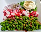 Foto del paso 1 de la receta: CEVICHE De Guisantes con Jamón Serrano🥩 y Palitos de Surimi...!