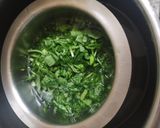A picture of step 2 of Sorrel leaves bhaji.