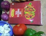 A picture of step 3 of Veggie taco.