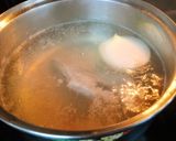 A picture of step 2 of Pork Liver and Chicken Gizzard Congee.