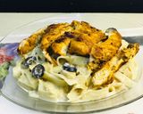 A picture of step 7 of Restaurant style fettuccine Alfredo pasta❤️❤️.
