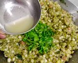 A picture of step 5 of Hariyali Sabudana khichdi.