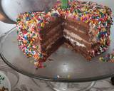 Chocolate sprinkles birthday cake recipe step 7 photo