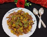 A picture of step 2 of Stuffed Besan Chilla.