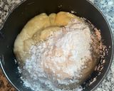A picture of step 2 of Black Sesame Tapioca Bread.