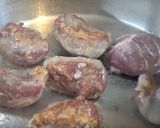 A picture of step 1 of Pork cheeks Orvieto.