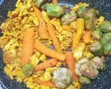 Foto del paso 7 de la receta Revuelto de tofu con alcachofas y zanahorias