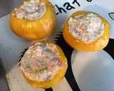 Une image de l'étape 6 de Tomates ananas margold farcies brousse corse,crevettes roses et concombre noa.
