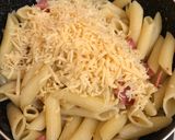 Foto langkah ke 6 dari resep Creamy Penne Vege Ham with Fiber Creme.