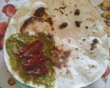 A picture of step 2 of Piadina with Octopus, Burrata, Pesto, Sun-Dried Tomatoes & Arugula.