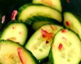 A picture of step 6 of Sweet & Spicy Cucumber spring recipe 💜#Kitchenwordsearch.