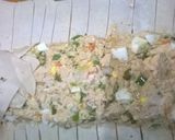 Foto del paso 3 de la receta: Tarta trenza de pollo ( relleno facil hecho en microonda