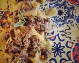 Foto del passaggio 2 della ricetta Pappardelle al Ragù Bianco ❤️❤️👩‍🍳