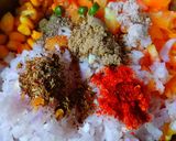 A picture of step 2 of Corn Chaat.