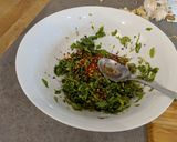 A picture of step 10 of Crispy mushroom dal with coriander chutney.