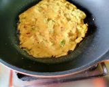 A picture of step 4 of Veggies Sattu Chilla.