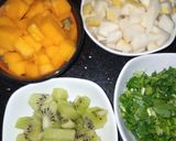 A picture of step 2 of Boondi Fruity Chaat.