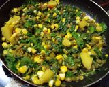 A picture of step 1 of Spinach & mix veg wraps.