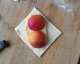 A picture of step 3 of Oranais with Apricot and Almond Cream.