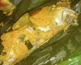 Foto langkah ke 20 dari resep Pepes Ikan Bawal ft Ikan Kembung Bumbu Kelapa Muda.