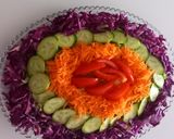 عکس مرحله 1 از دستور ایده تزیین سالاد🥬🥒🍅🥕