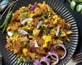 A picture of step 9 of Egg Kothu Parotta.