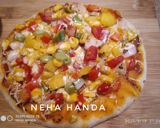 A picture of step 11 of Cheese burst pizza kadai baked.