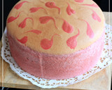 Foto langkah ke 8 dari resep Ogura Cake Strawberry Yoghurt Cottony Cake with Fresh Strawberry.