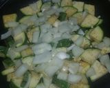 A picture of step 3 of Mexican style zucchini.