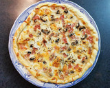 Foto del paso 5 de la receta: Pizza Blanca con Champiñones y Jamón York
