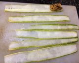 A picture of step 2 of Cucumber roll ups.