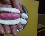 A picture of step 3 of Rose flavoured Paneer Rolls.