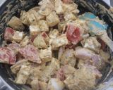 A picture of step 1 of Barbeque paneer grilled sandwitch.