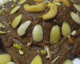 A picture of step 4 of Kajoor ka Halwa,.