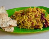 A picture of step 4 of Green raw mango rice.