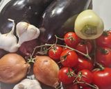 Szaftos,"húsos" padlizsánpörkölt (vegán) recept fázis 1 fotója