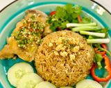 Hình bước làm 6 của món Cơm gà kiểu Thái