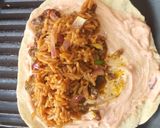 A picture of step 5 of Beef tacos rice.