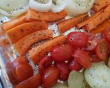 A picture of step 4 of My Roasted Basil Veg. 😀.