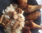 Foto del paso 8 de la receta Alitas de pollo adobadas con arroz y champiñones