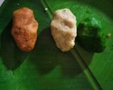 A picture of step 2 of Tri color chanar sandesh.