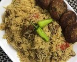 A picture of step 6 of Mutton Yakhni Palau!.