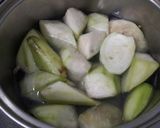 Hình bước làm 3 của món Canh mướp nấu mồng tơi